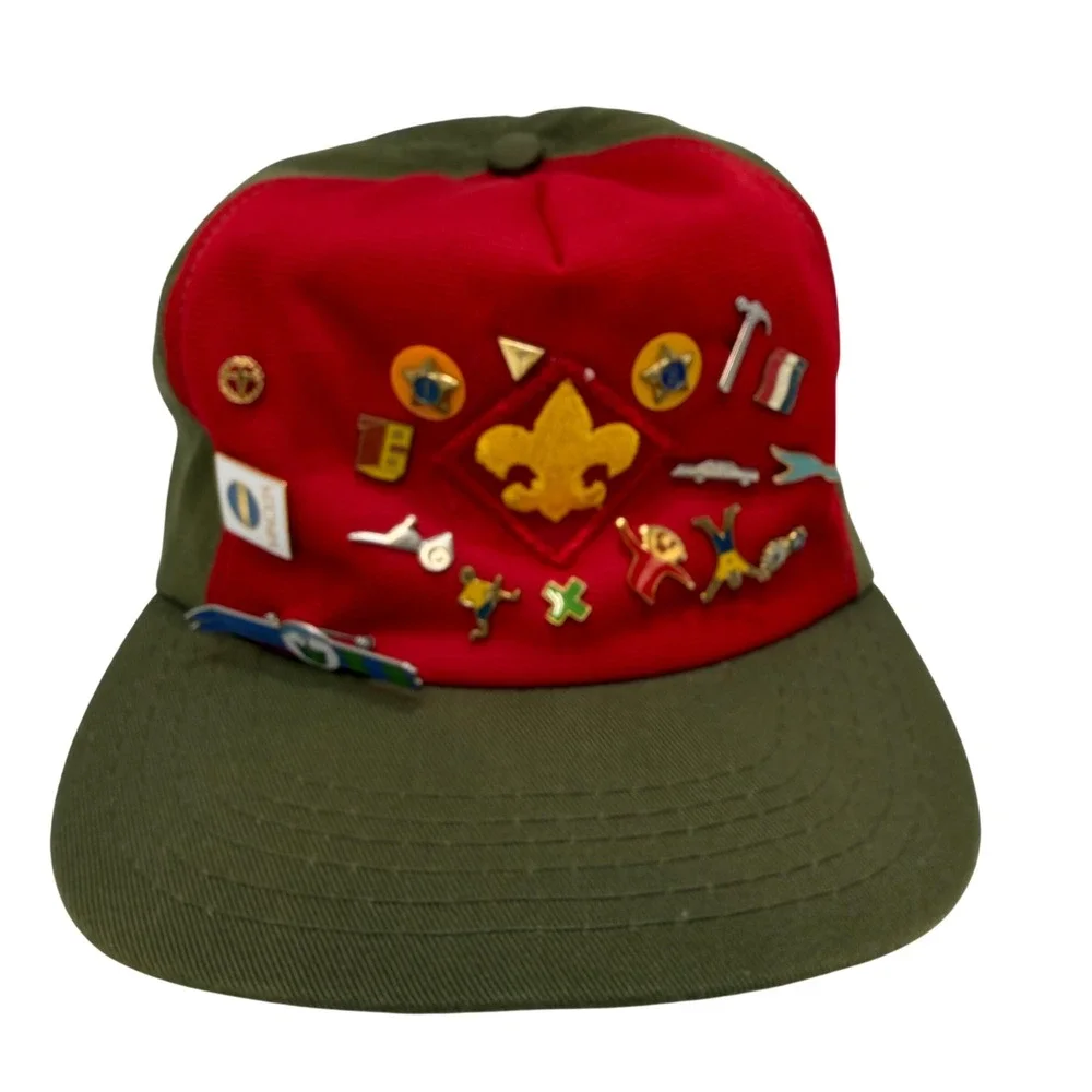Vtg Boy Scouts Cap‎ 1980's w15 Pins